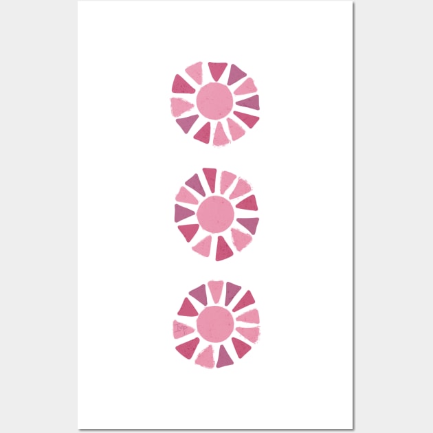 Pink modern sunshine | Cabin Crew Series Wall Art by Ipoole